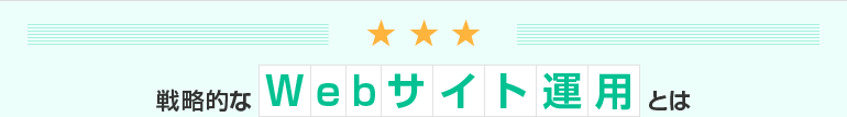 戦略的なWebサイト運用とは